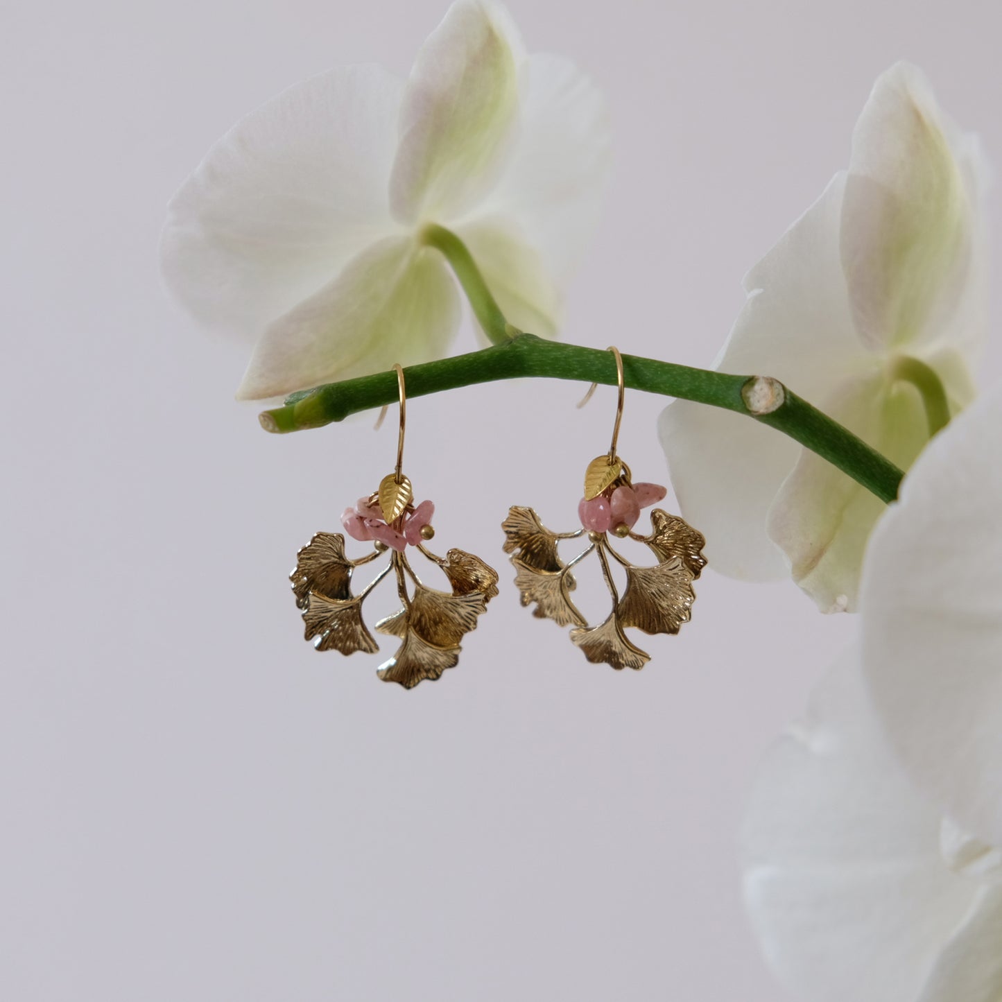 Orecchini GINKGO ROSA