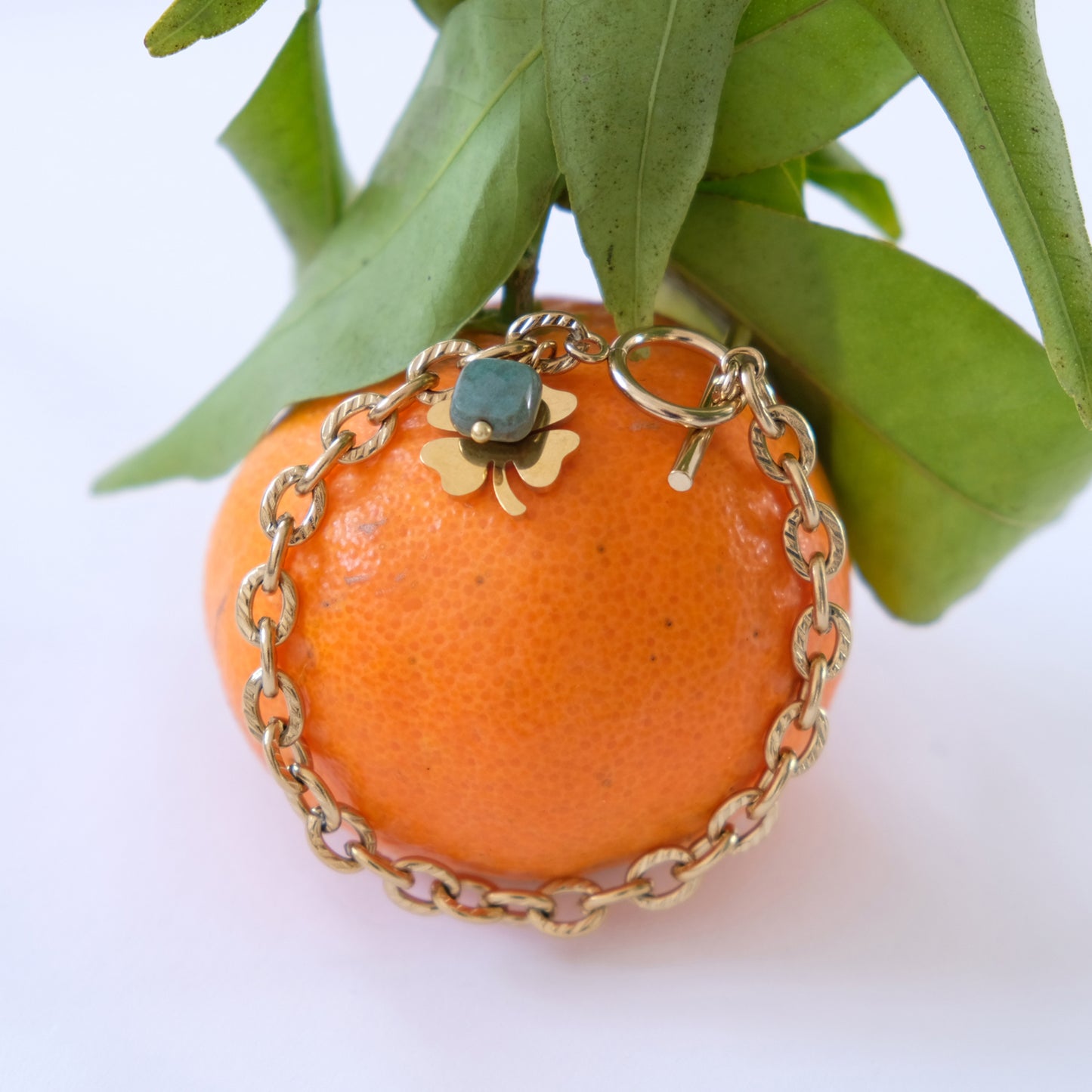Bracciale QUADRIFOGLIO e PIETRA