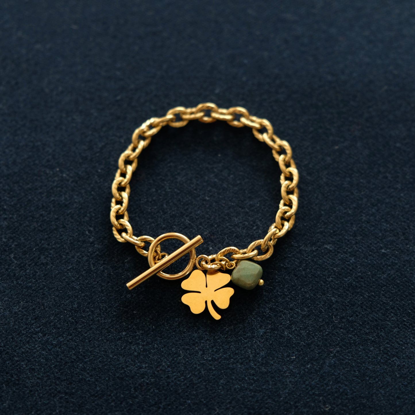 Bracciale QUADRIFOGLIO e PIETRA