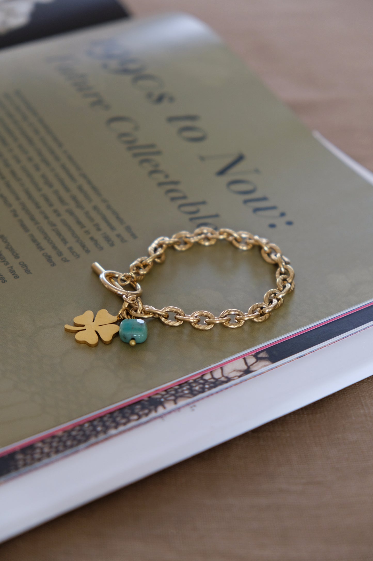 Bracciale QUADRIFOGLIO e PIETRA