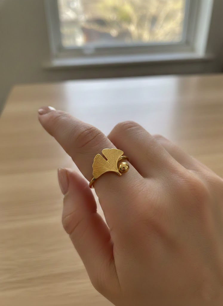 Anello GINKGO con SFERA